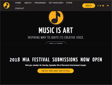 Tablet Screenshot of musicisart.org